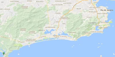 Mapa pláži v Barra de Guaratiba