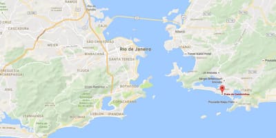 Mapa pláži Camboinhas
