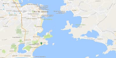Mapa pláži Copacabana