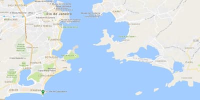 Mapa pláži Diabo