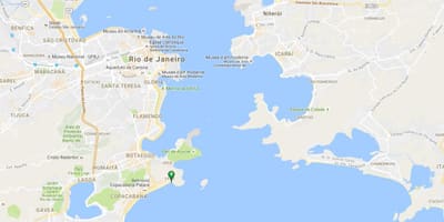 Mapa pláži Leme