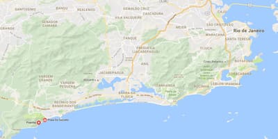 Mapa pláž Prainha