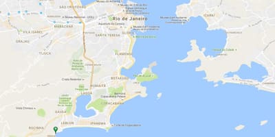 Mapa pláži Vidigal