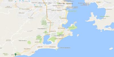 Mapa pláž Sao Conrado