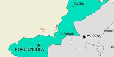 Mapa Porciúncula obce