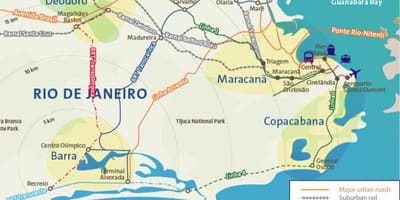 Mapa Rio de Janeiro letiská