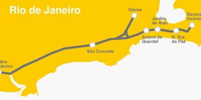 Mapa Rio de Janeiro metro - Linka 4