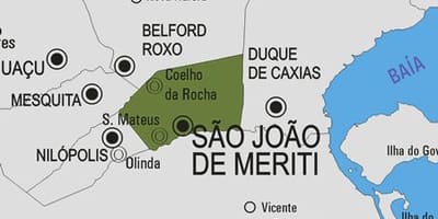 Mapa z São João de Meriti obce