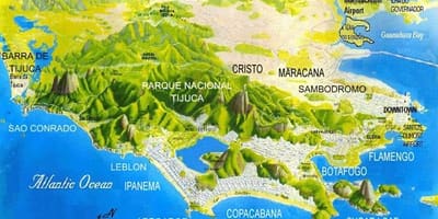 Mapa Sao Conrado pláže