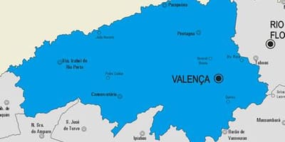 Mapa Valença obce