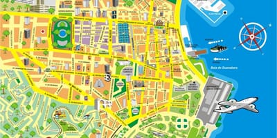 Mapa atrakcií Rio de Janeiro
